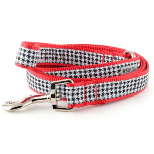 The Worthy Dog Houndstooth B/W Dog Lead - Mutts & Co.
