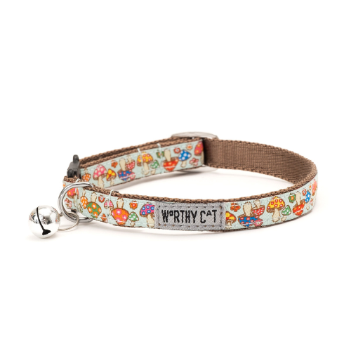 The Worthy Dog Mushrooms Cat Collar