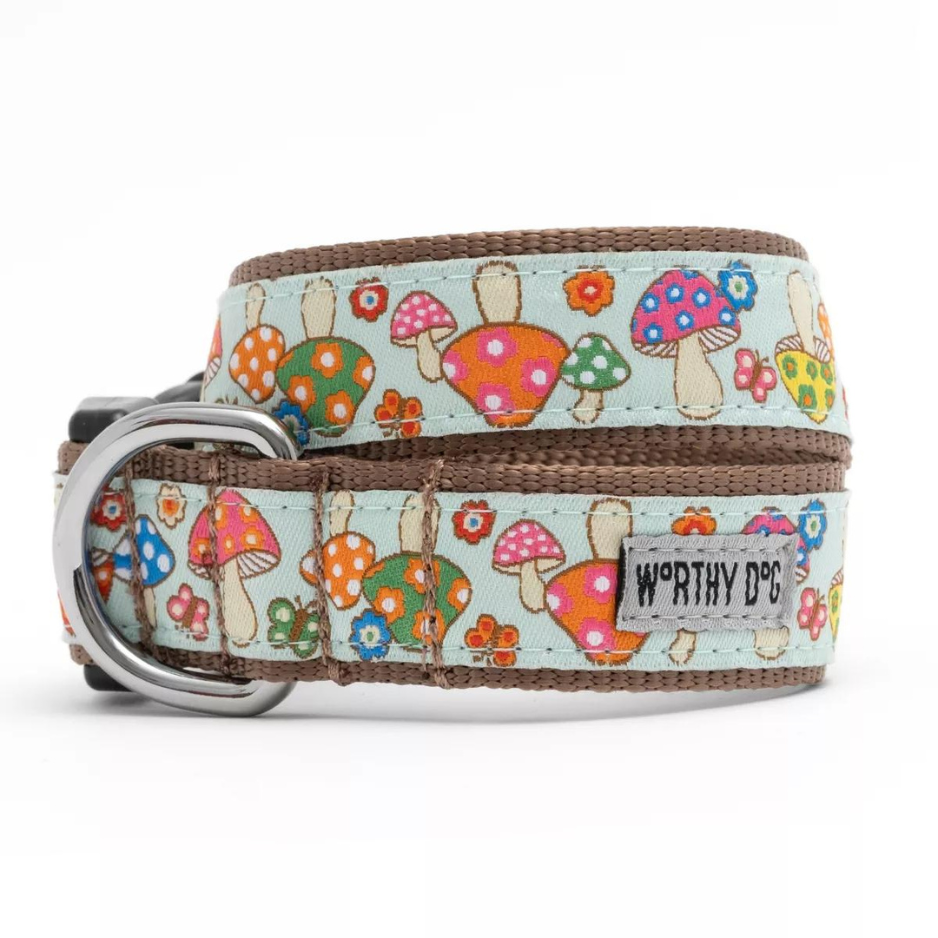 The Worthy Dog Mushrooms Dog Collar