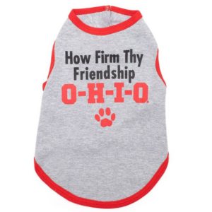 The Worthy Dog Ohio State Gray How Firm Thy Friendship Dog Tee - Mutts & Co.