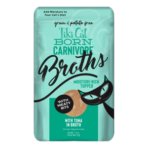 Tiki Cat Born Carnivore Broths With Tuna In Broth Wet Cat Food, 1.3-oz pouch