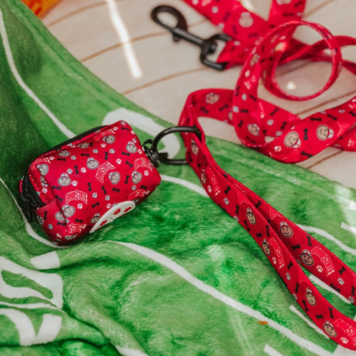 Top Rocks Red Brutus With Paws & Bones Waste Bag Carrier