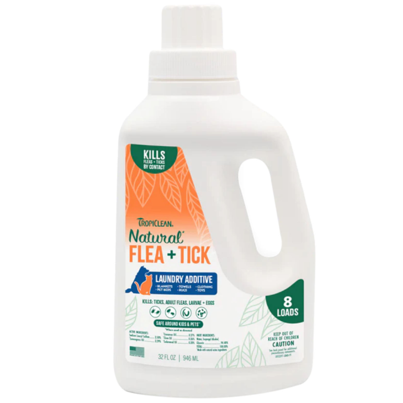 TropiClean Dog & Cat Natural Flea & Tick Laundry Additive 32oz