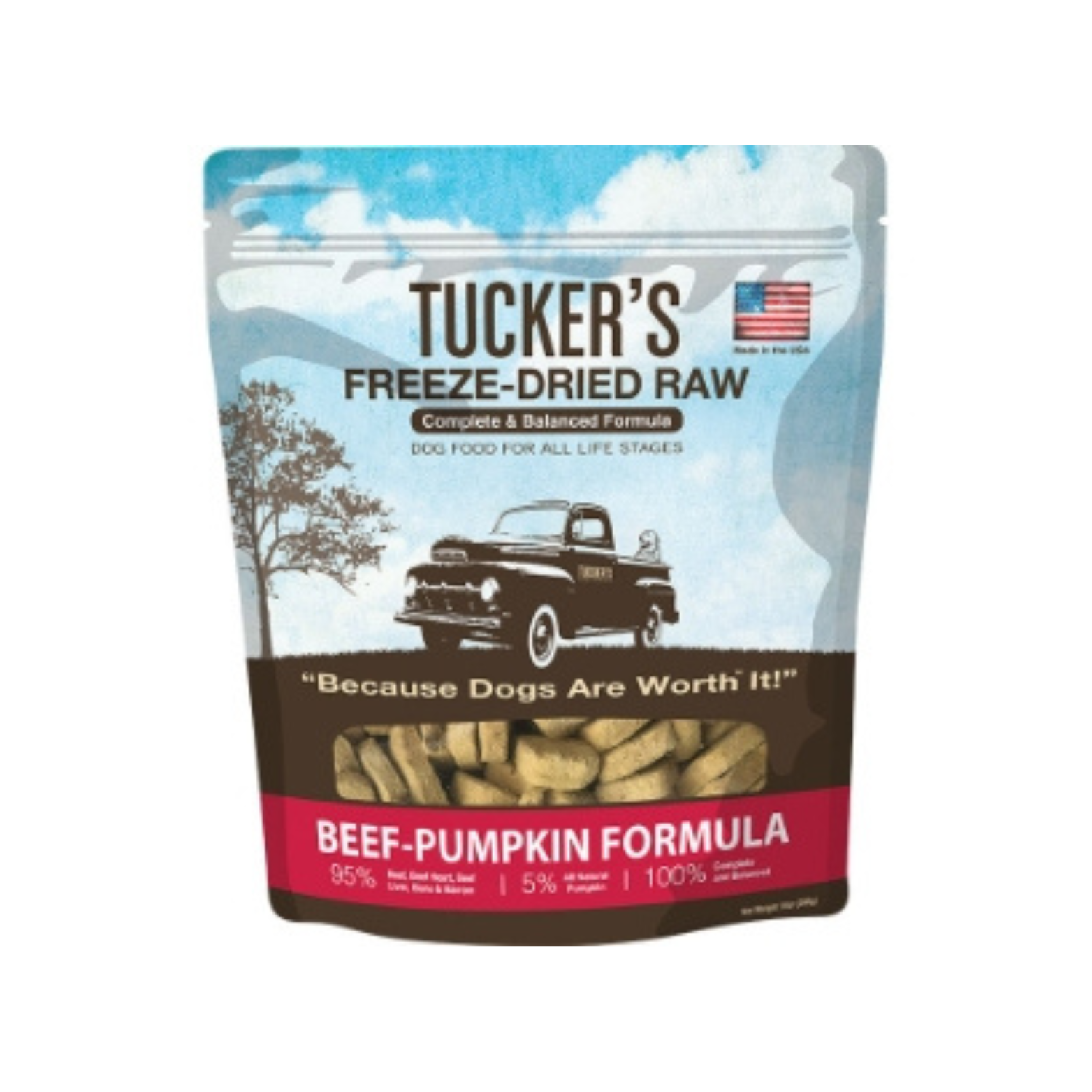 Tucker's Freeze Dried Dog Food Beef & Pumpkin Formula 14 oz