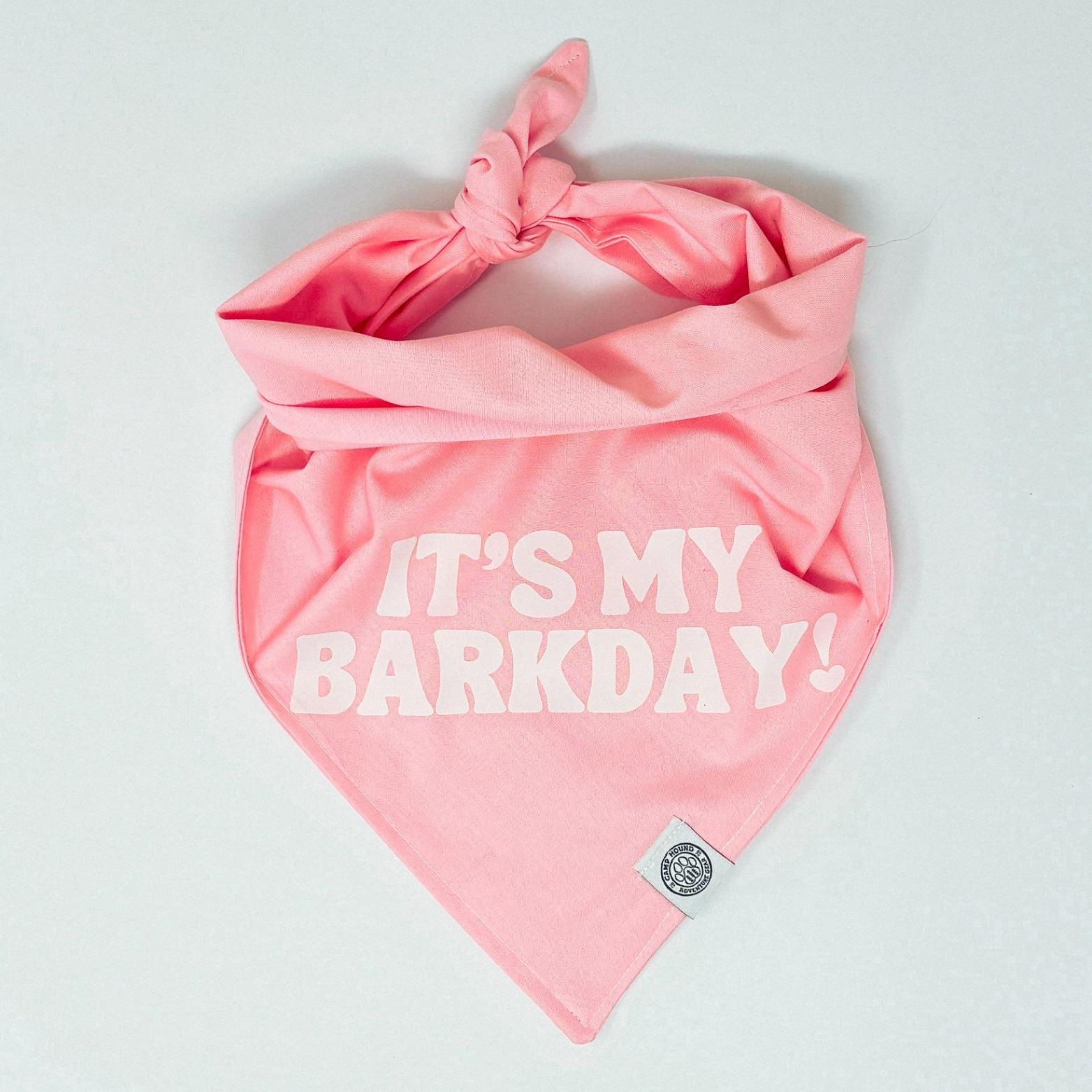 Camp Hound It's My BarkDay Dog Bandana Pink