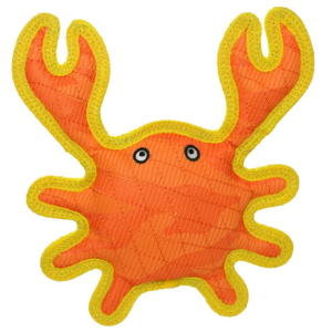 VIP Duraforce Crab Tiger Orange & Yellow Dog Toy
