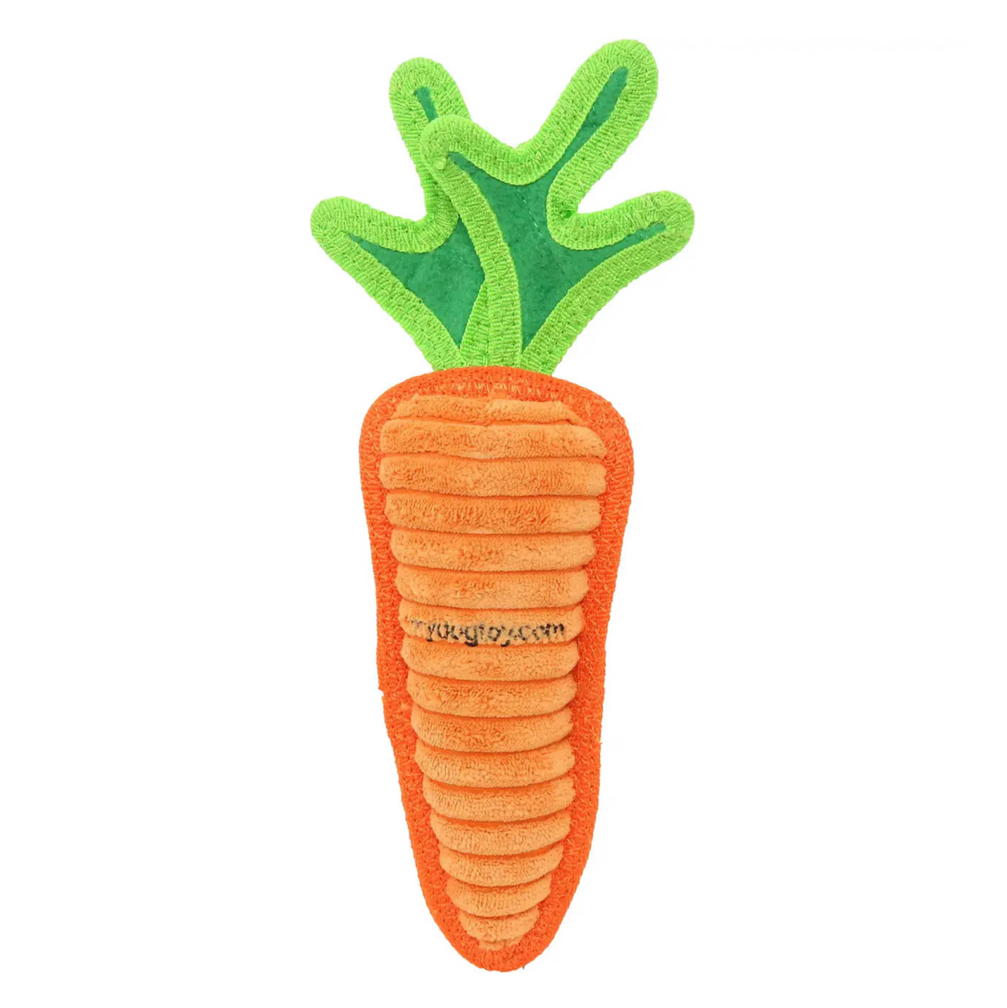 VIP Tuffy's Funny Food Carrot Squeaky Plush Dog Toy, Orange