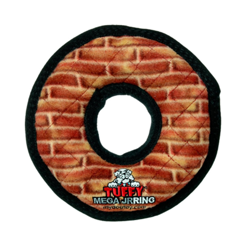 VIP Tuffy's Mega Junior Ring Dog Toy, Brick
