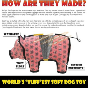 VIP Tuffy's Mega Odd Ball Tiger Print Dog Toy