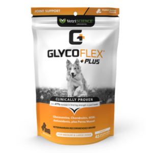 VetriScience GlycoFlex Plus Peanut Butter Flavor Soft Chews Joint Supplement for Dogs 45 ct