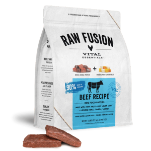 Vital Essentials Raw Frozen Fusion Beef Dinner Patties 6 lbs - Mutts & Co.