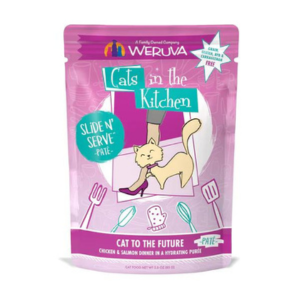 Weruva Cats in the Kitchen Pate's Cat to the Future Chicken & Salmon Recipe Cat Food Pouches 3 oz - Mutts & Co.