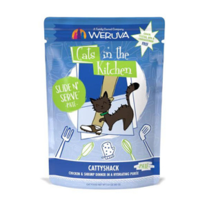 Weruva Cats in the Kitchen Pate's Cattyshack Chicken & Shrimp Recipe Cat Food Pouches 3 oz - Mutts & Co.