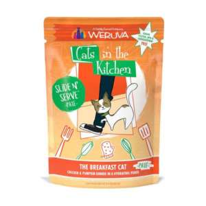 Weruva Cats in the Kitchen Pate's The Breakfast Cat Chicken & Pumpkin Recipe Cat Food Pouches 3 oz - Mutts & Co.