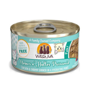 Weruva Classics Pate's Meows n' Holler Purramid Chicken & Shrimp Recipe in Hydrating Puree Canned Cat Food - Mutts & Co.