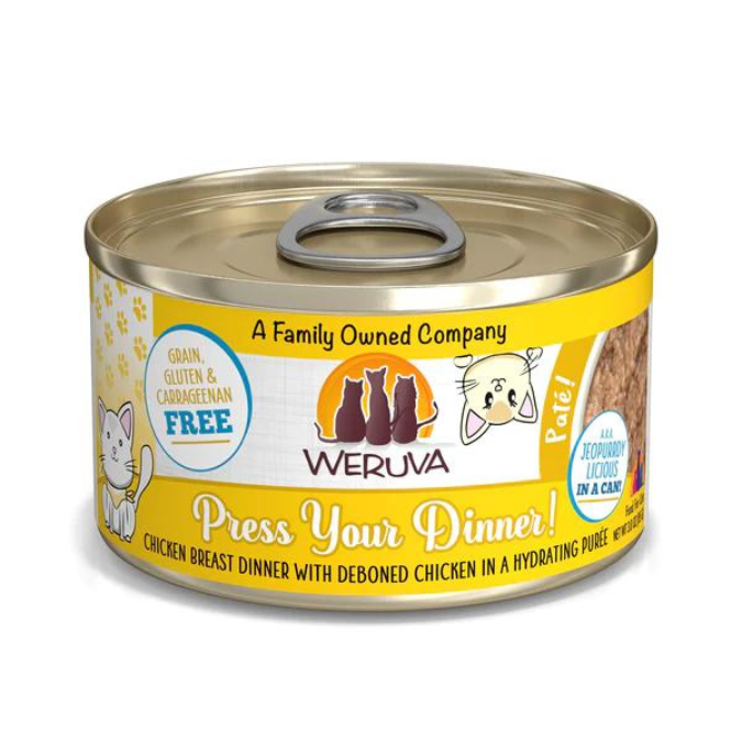 Weruva Classics Pate's Press Your Dinner Chicken Breast Dinner with Deboned Chicken Recipe in Hydrating Puree Canned Cat Food - Mutts & Co.