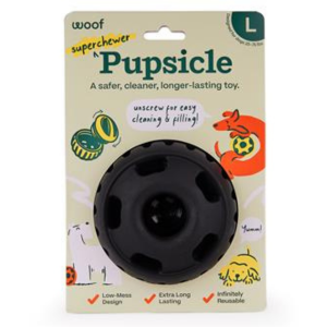 Woof Pet Pupsicle Power Chewer Black Dog Toy