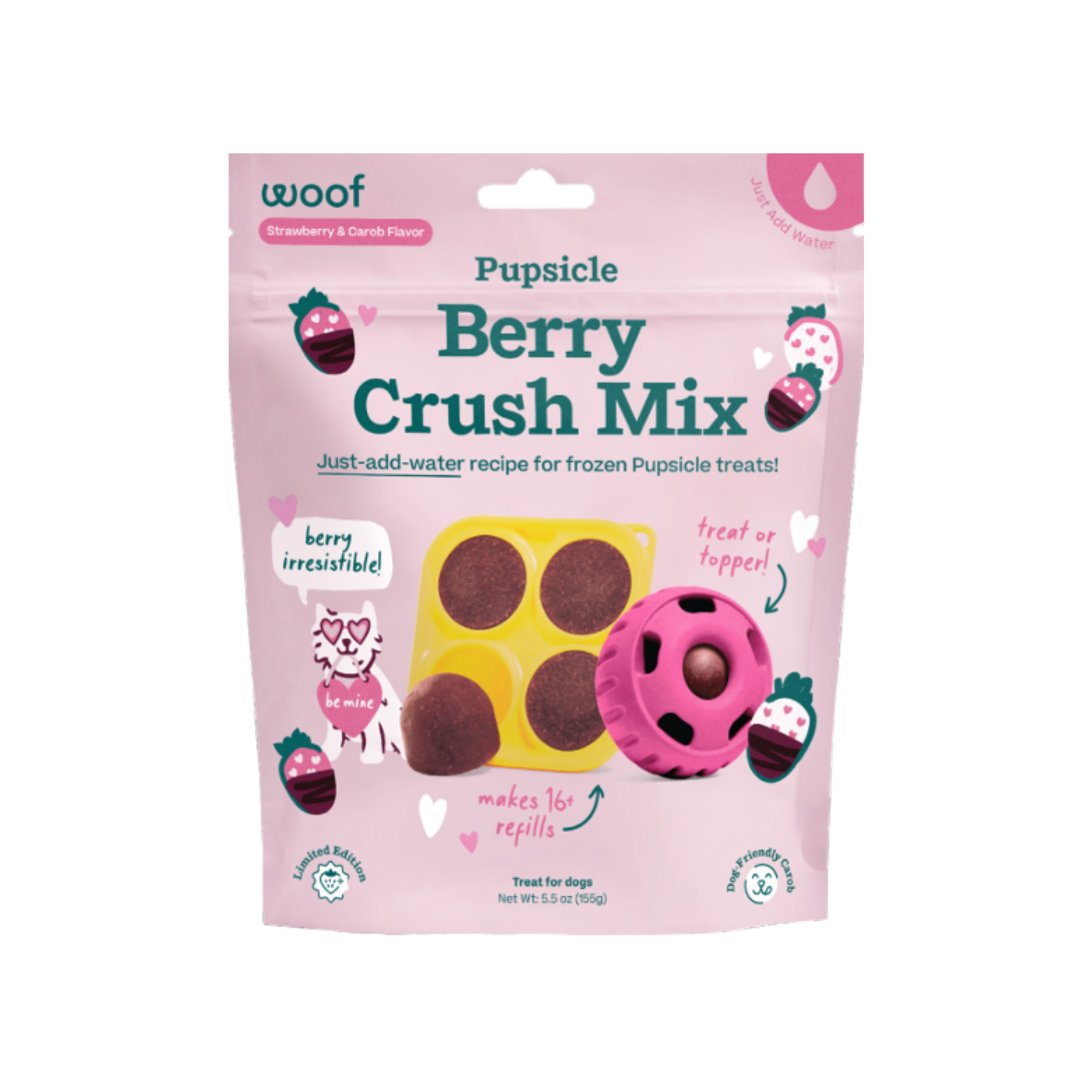 Woof Pet Treat Mix Berry Crush Dog Treat 5.5 oz