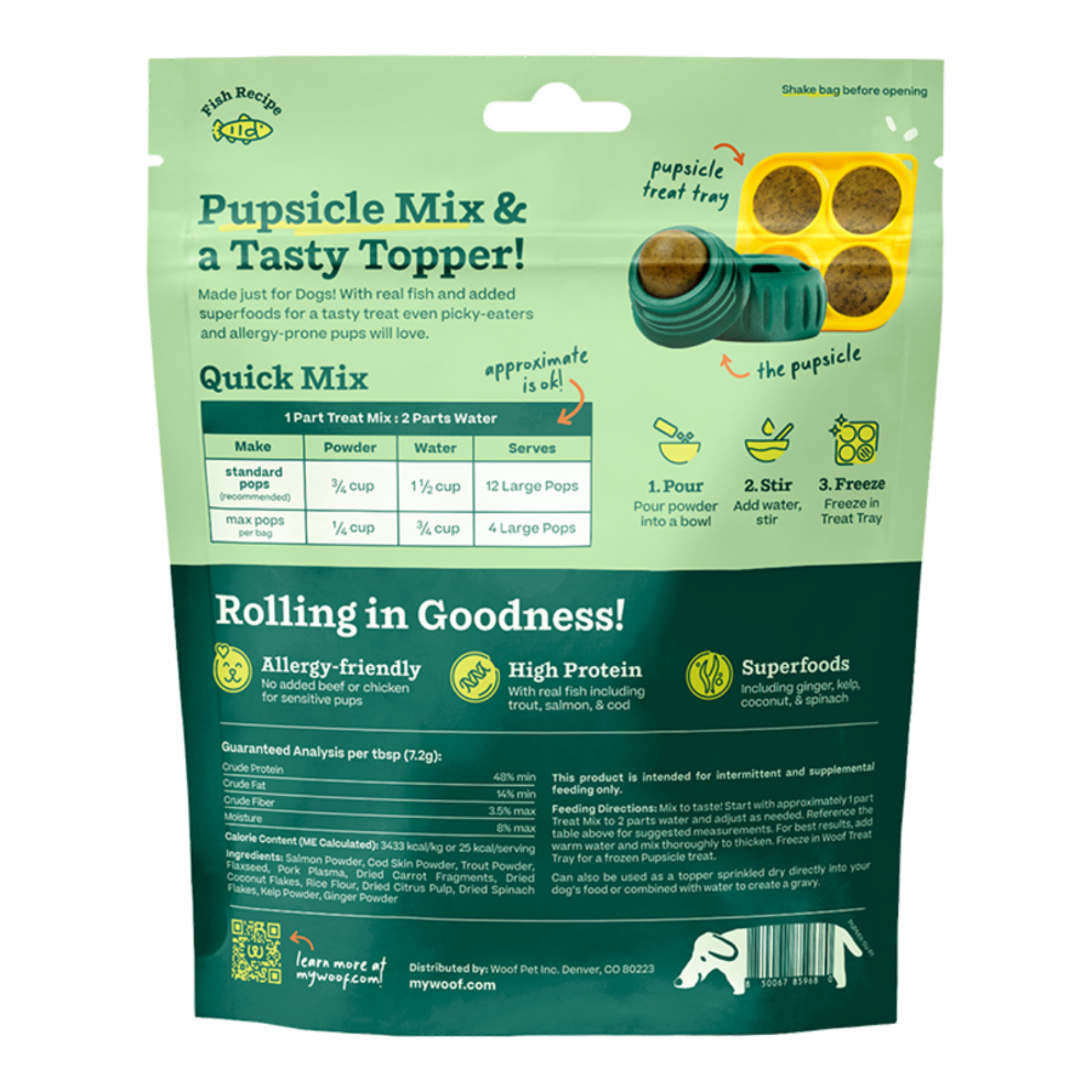 Woof Pet Treat Mix Sushi Roll Refills Dog Treat 5.5 oz