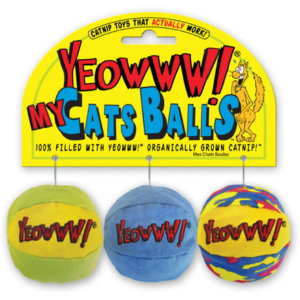 Yeowww! My Cats Balls Catnip Cat Toy 3pk - Mutts & Co.