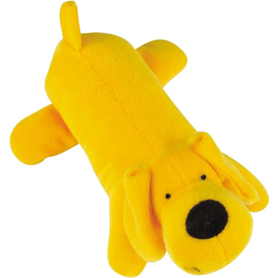 Zanies Big Yelpers Yellow Plush Dog Toy 7"