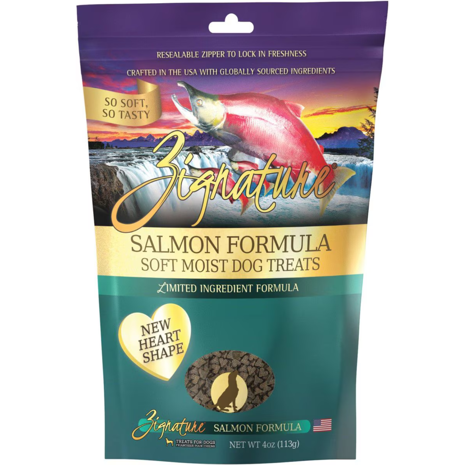 Zignature Salmon Formula Soft & Chewy Dog Treats 4 oz