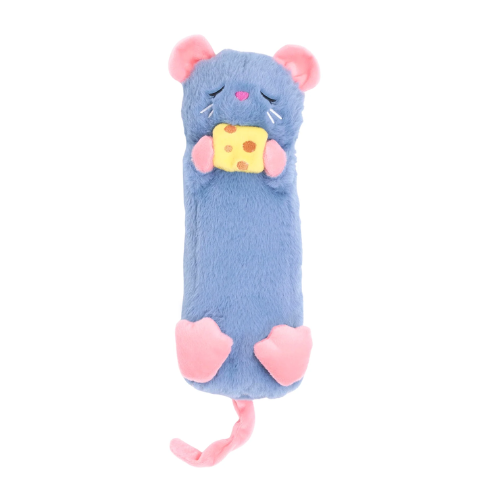 ZippyPaws Snooziez with Shhhqueaker Mouse Plush Dog Toy