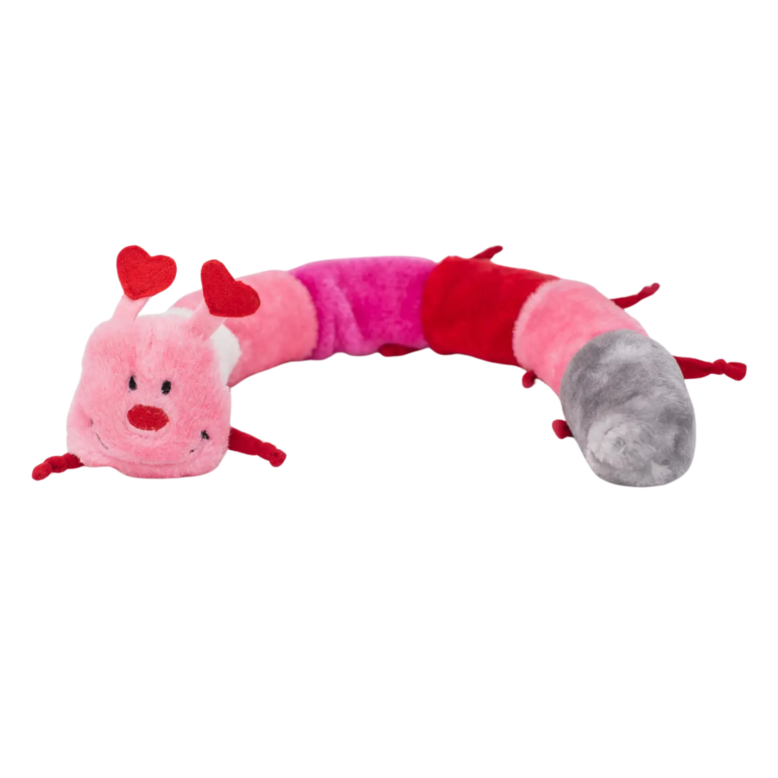 ZippyPaws Valentine's Caterpillar Dog Toy, Deluxe