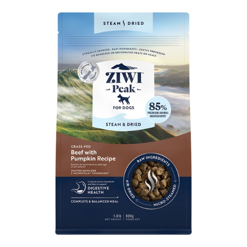 ZiwiPeak Beef with Pumpkin Steam & Dried Dog Food