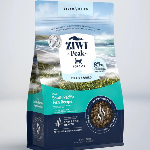 ZiwiPeak South Pacific Fish Recipe Steam & Dried Cat Food