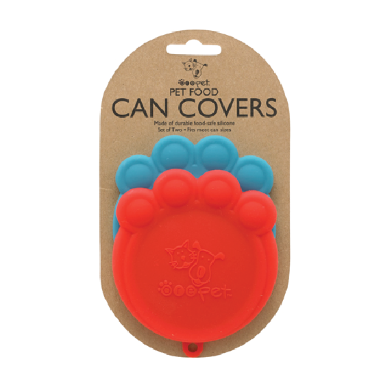 ORE Pet Paw Can Cover Set Red & Blue - Mutts & Co.