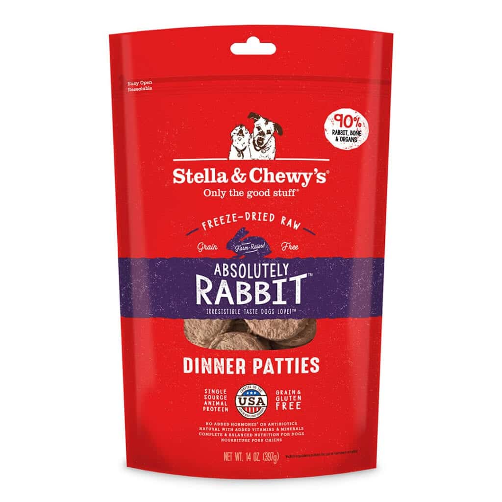 Stella & Chewy's Absolutely Rabbit Dinner Patties Freeze-Dried Dog Food - Mutts & Co.