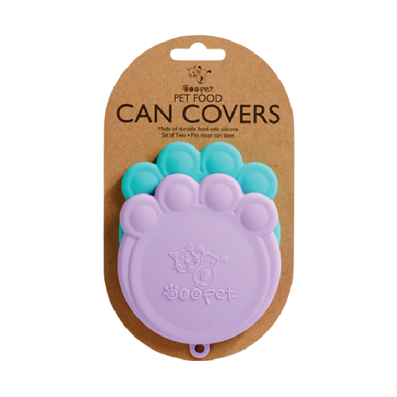 ORE Pet Paw Can Cover Set Aqua & Purple - Mutts & Co.