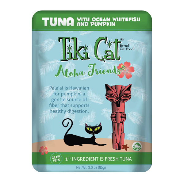 Tiki Cat Aloha Friends Tuna with Ocean Whitefish Cat Food Pouches 3oz - Mutts & Co.