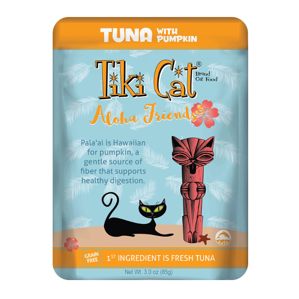 Tiki Cat Aloha Friends Tuna & Pumpkin Cat Food Pouches 3oz - Mutts & Co.