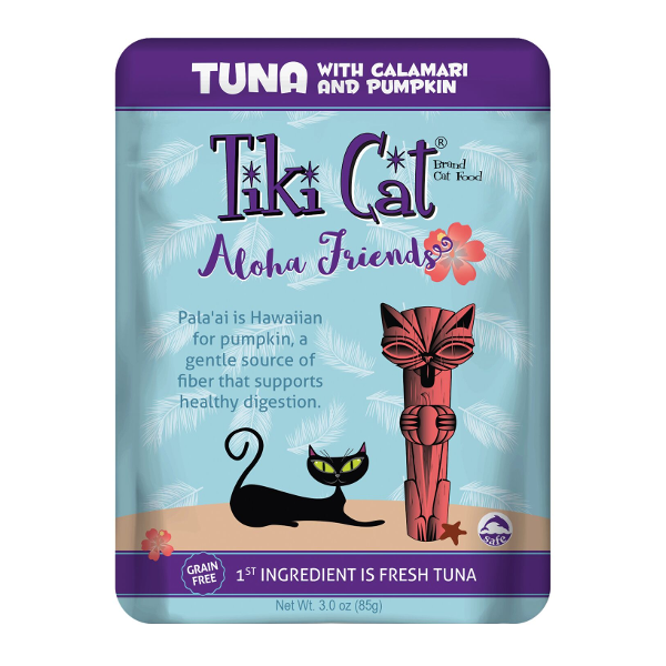 Tiki Cat Aloha Friends Tuna with Calamari Cat Food Pouches 3oz - Mutts & Co.