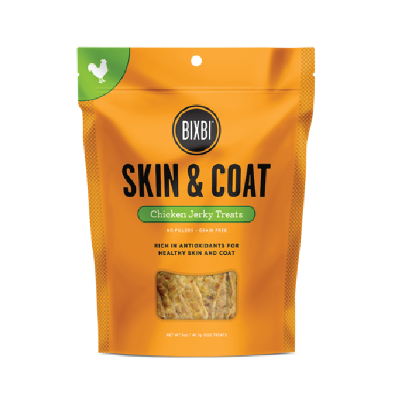 Bixbi Skin & Coat Chicken Breast Jerky Dog Treats - Mutts & Co.