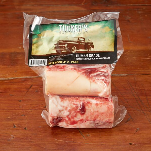 Tucker's Raw Frozen Beef Bone 4" Dog Treat, 2 pack - Mutts & Co.