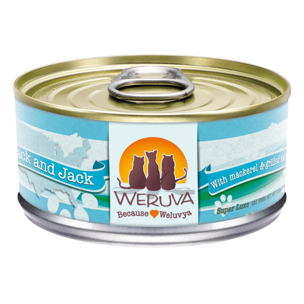 Weruva Mack and Jack with Mackerel & Grilled Skipjack Canned Cat Food, - Mutts & Co.