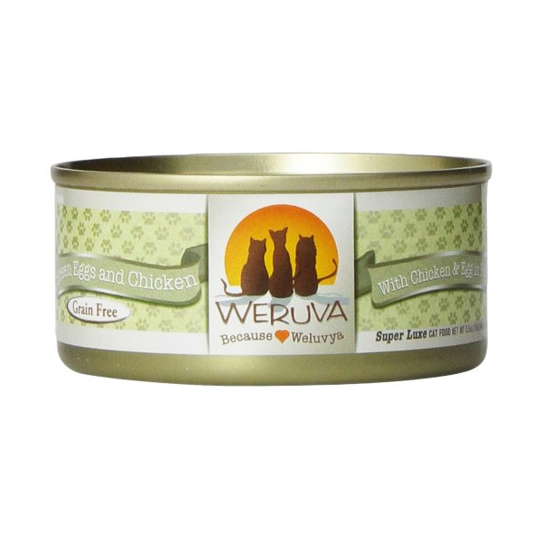 Weruva Green Eggs & Chicken with Chicken, Egg & Greens in Gravy Canned Cat Food - Mutts & Co.