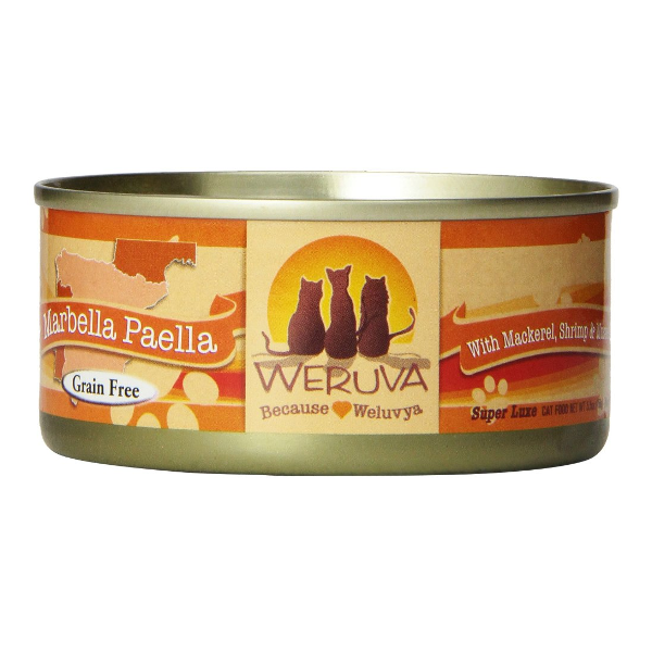 Weruva Marbella Paella with Mackerel, Shrimp & Mussels Canned Cat Food - Mutts & Co.