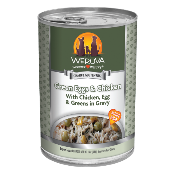 Weruva Green Eggs & Chicken with Chicken, Egg, & Greens in Gravy Canned Dog Food - Mutts & Co.