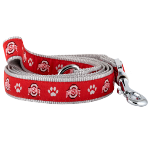 The License House OSU Scarlet Athletic O Paw Print Dog Lead - Mutts & Co.