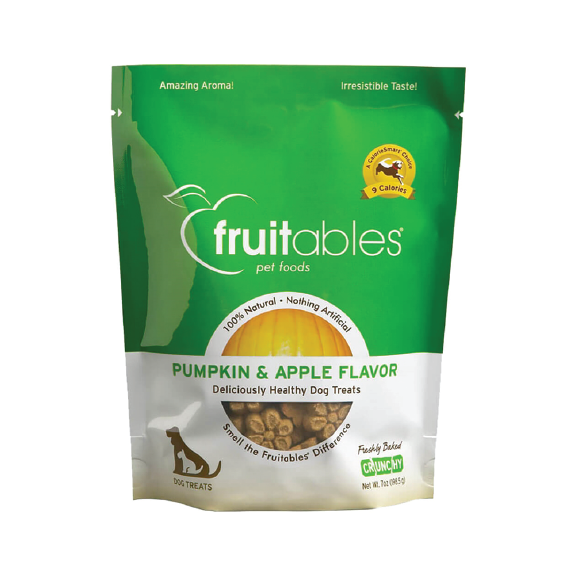 Fruitables Pumpkin & Apple Flavor Crunchy Dog Treats 7oz - Mutts & Co.