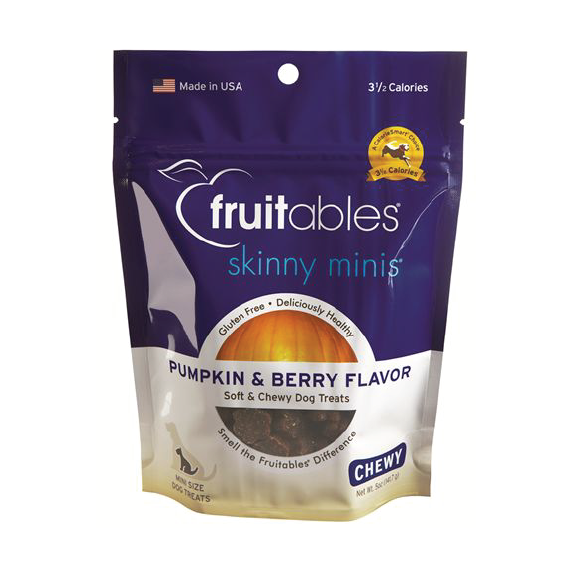 Fruitables Skinny Minis Pumpkin & Berry Flavor Soft & Chewy Dog Treats 5oz - Mutts & Co.