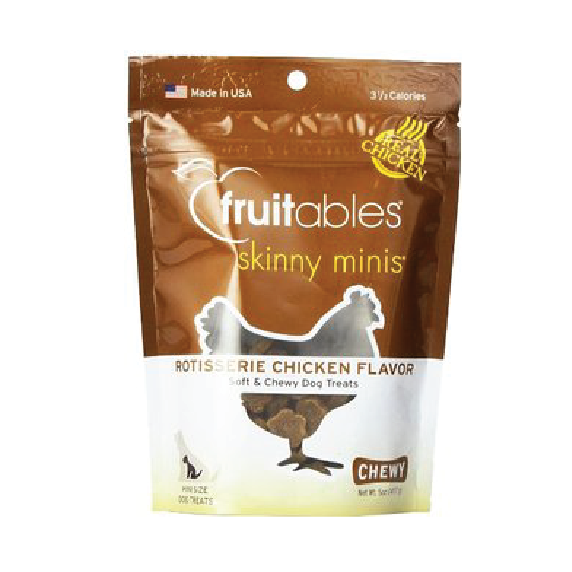 Fruitables Skinny Minis Rotisserie Chicken Flavor Soft & Chewy Dog Treats 5oz - Mutts & Co.