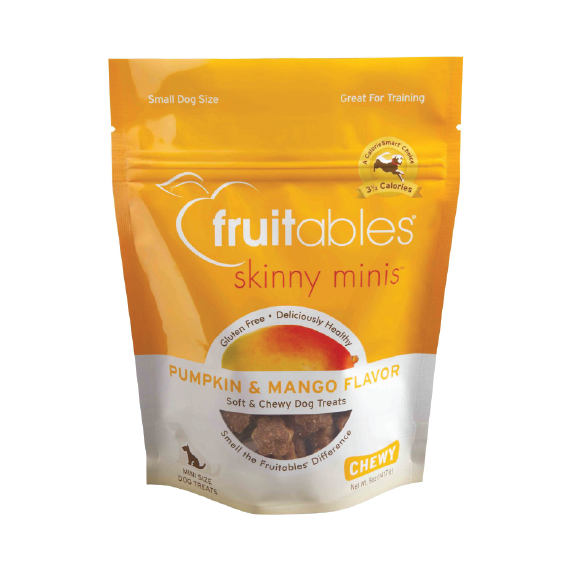 Fruitables Skinny Minis Pumpkin & Mango Flavor Soft & Chewy Dog Treats 5oz - Mutts & Co.