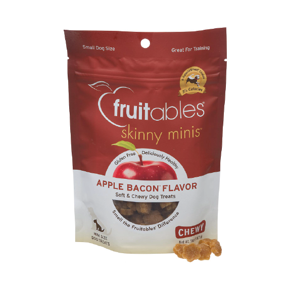 Fruitables Skinny Minis Apple Bacon Flavor Soft & Chewy Dog Treats 5oz - Mutts & Co.