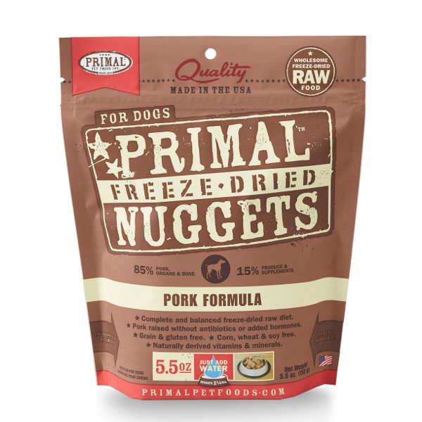 Primal Nuggets Pork Formula Freeze-Dried Dog Food - Mutts & Co.