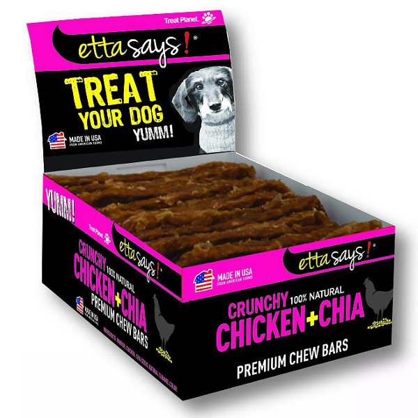 Etta Says! Chew Bars Chicken + Chia Dog Treats - Mutts & Co.
